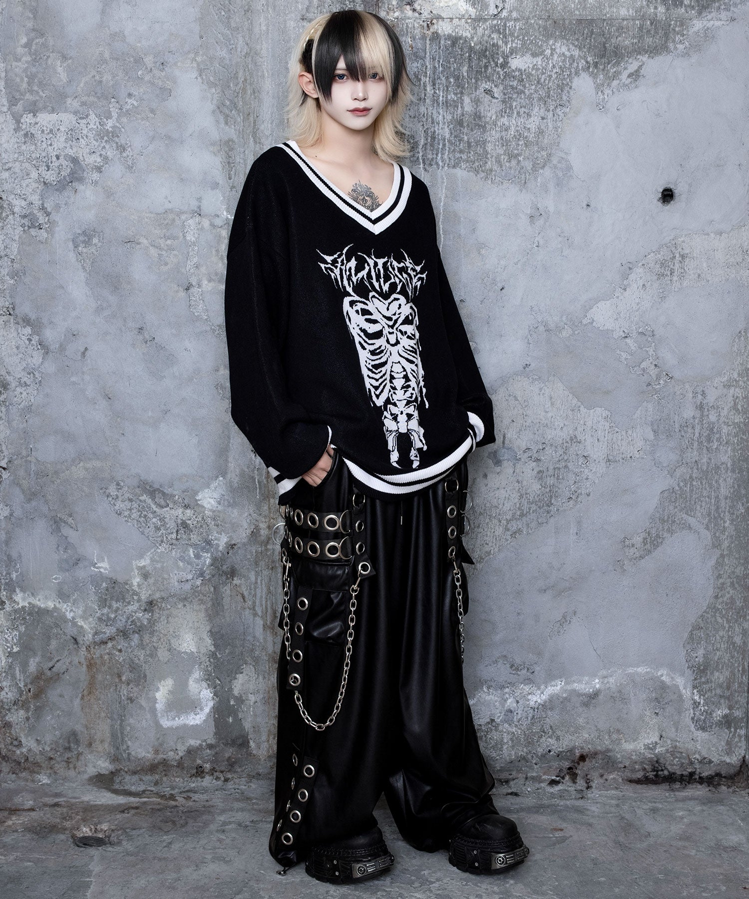 PUサスペンダージョガーパンツ