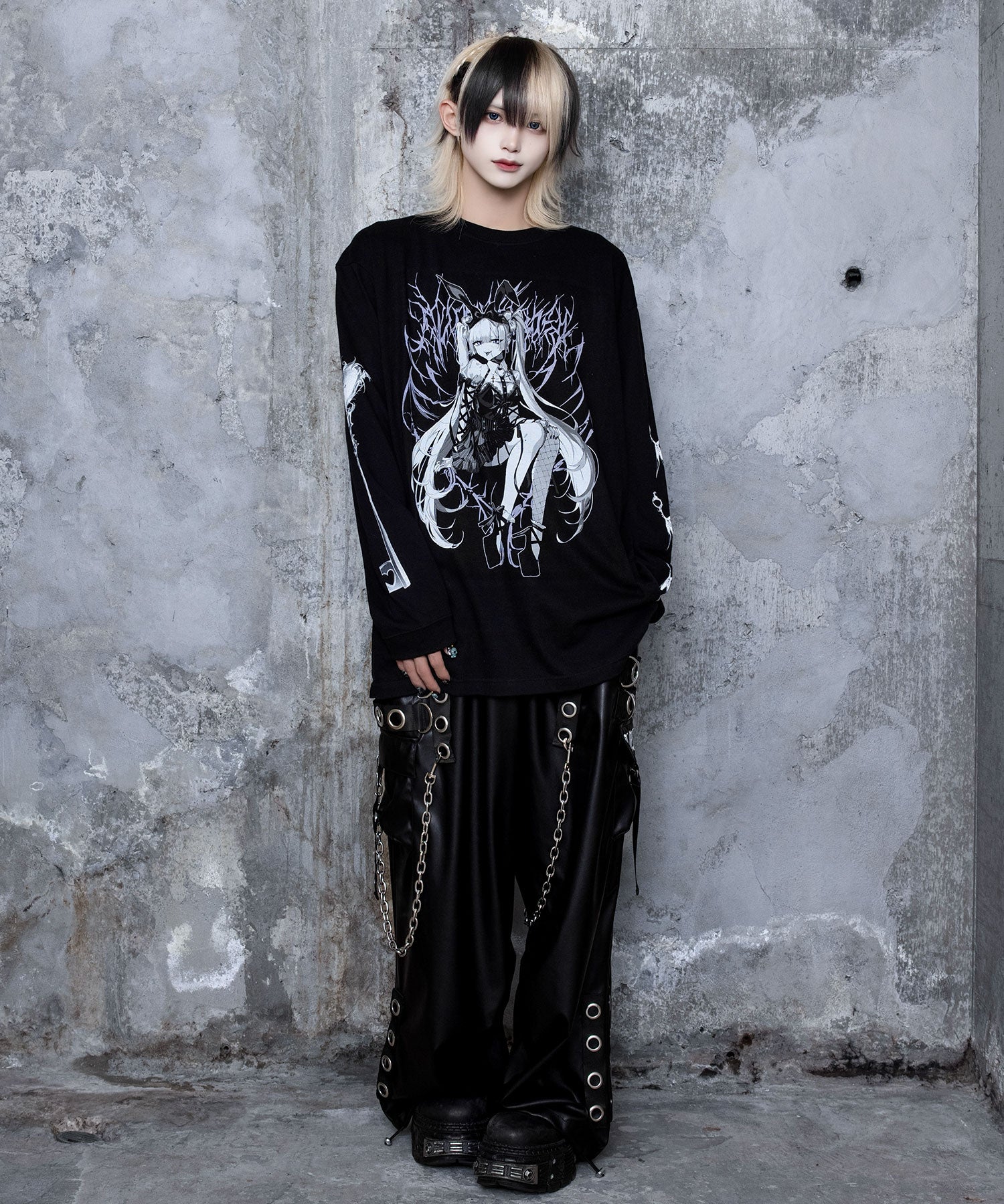 PUサスペンダージョガーパンツ