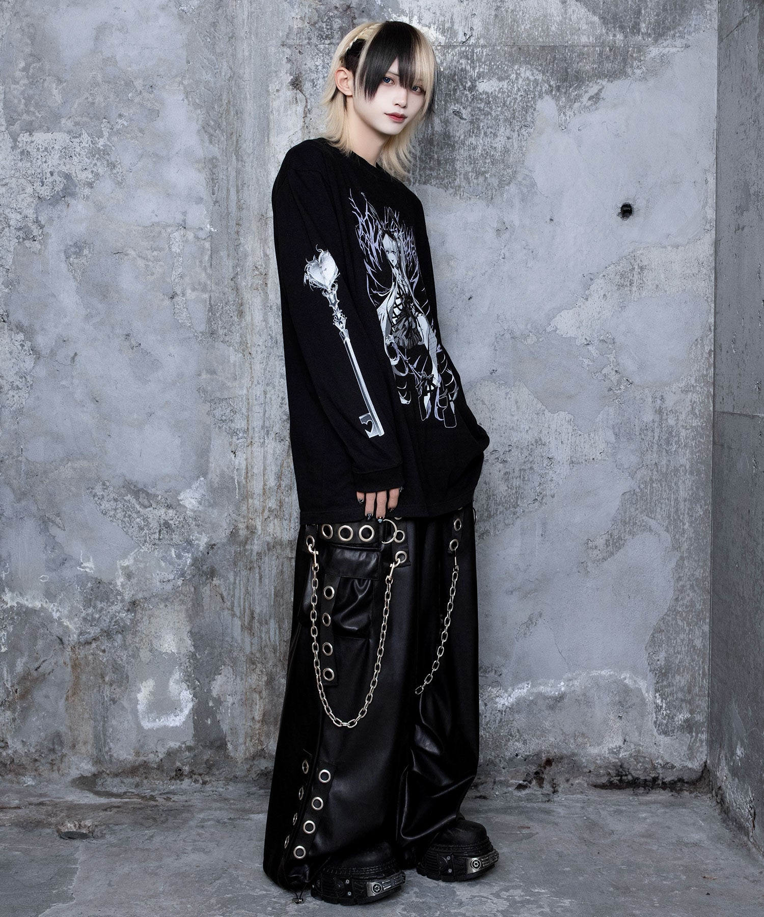 PUサスペンダージョガーパンツ