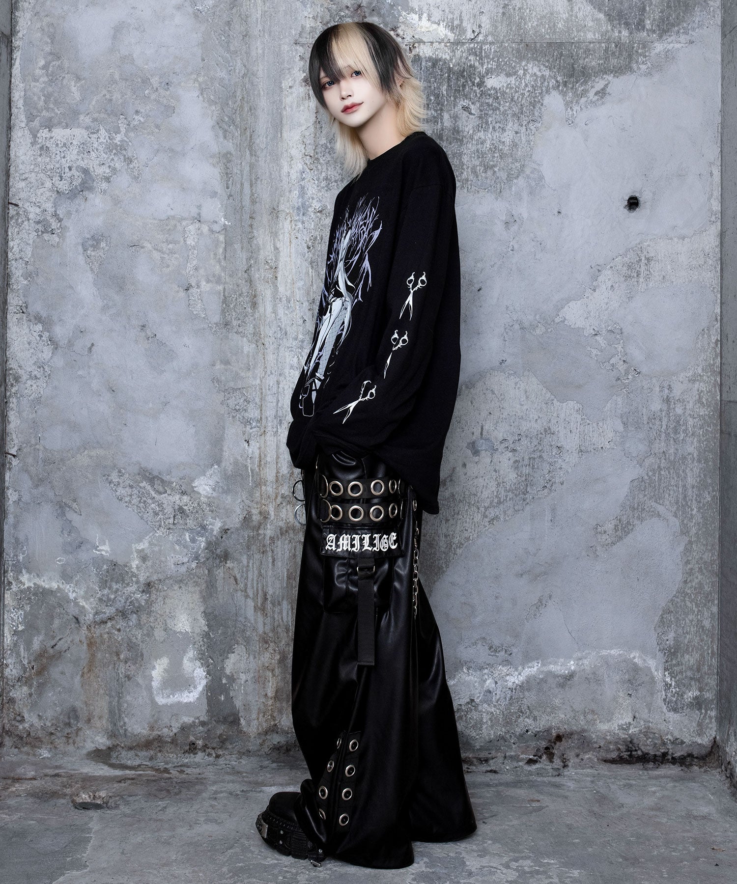 PUサスペンダージョガーパンツ