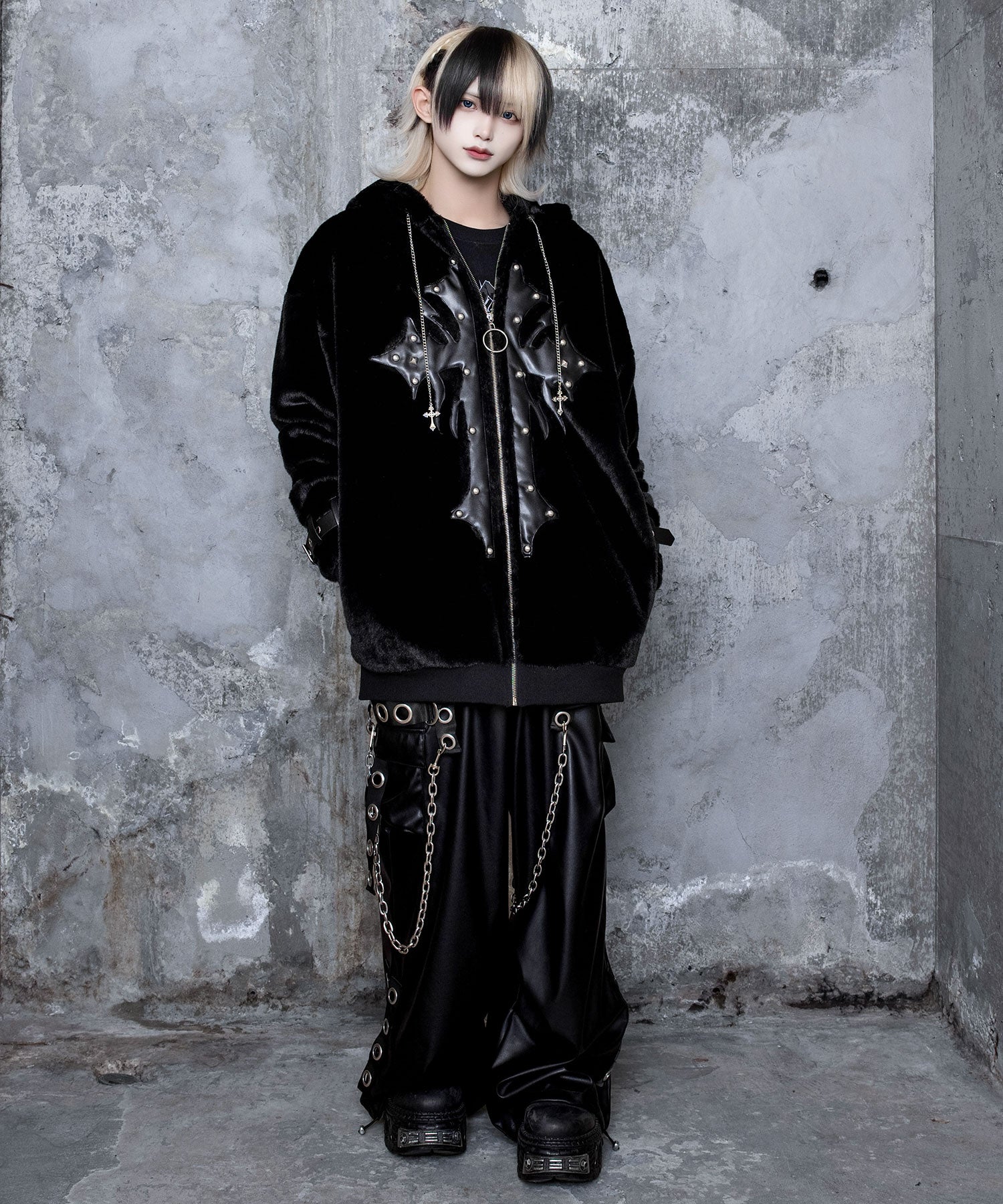 PUサスペンダージョガーパンツ