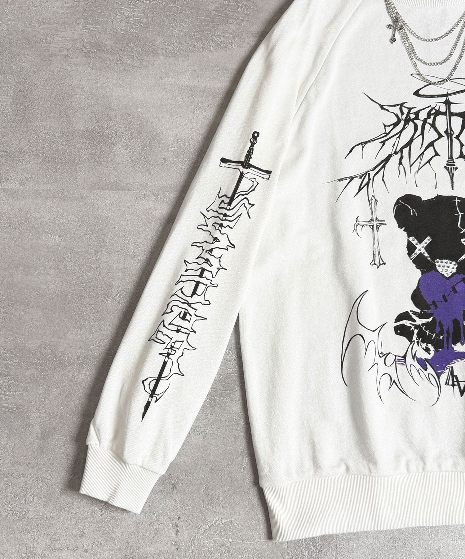 Bear  who lost loveプリントスウェット