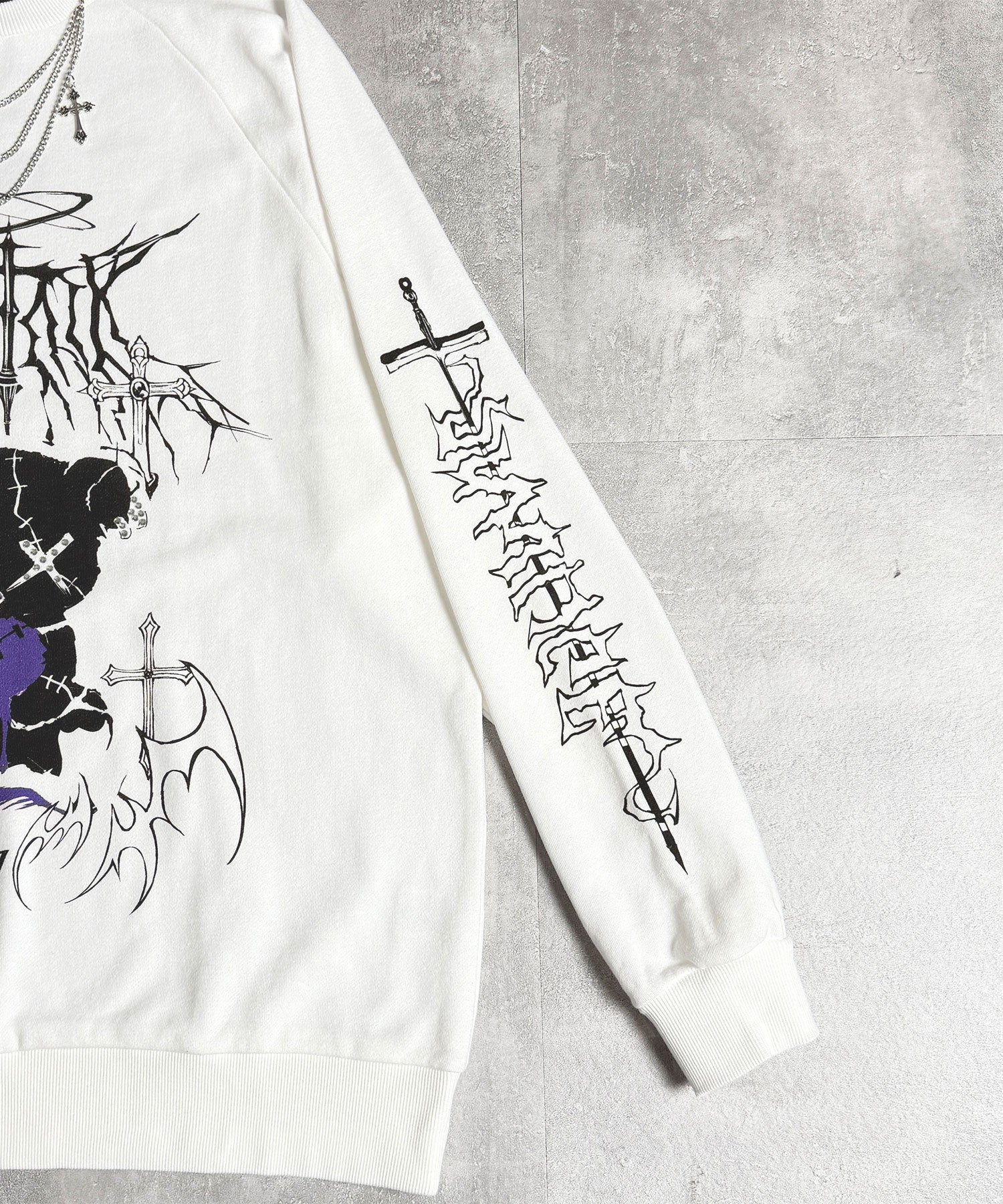 Bear  who lost loveプリントスウェット