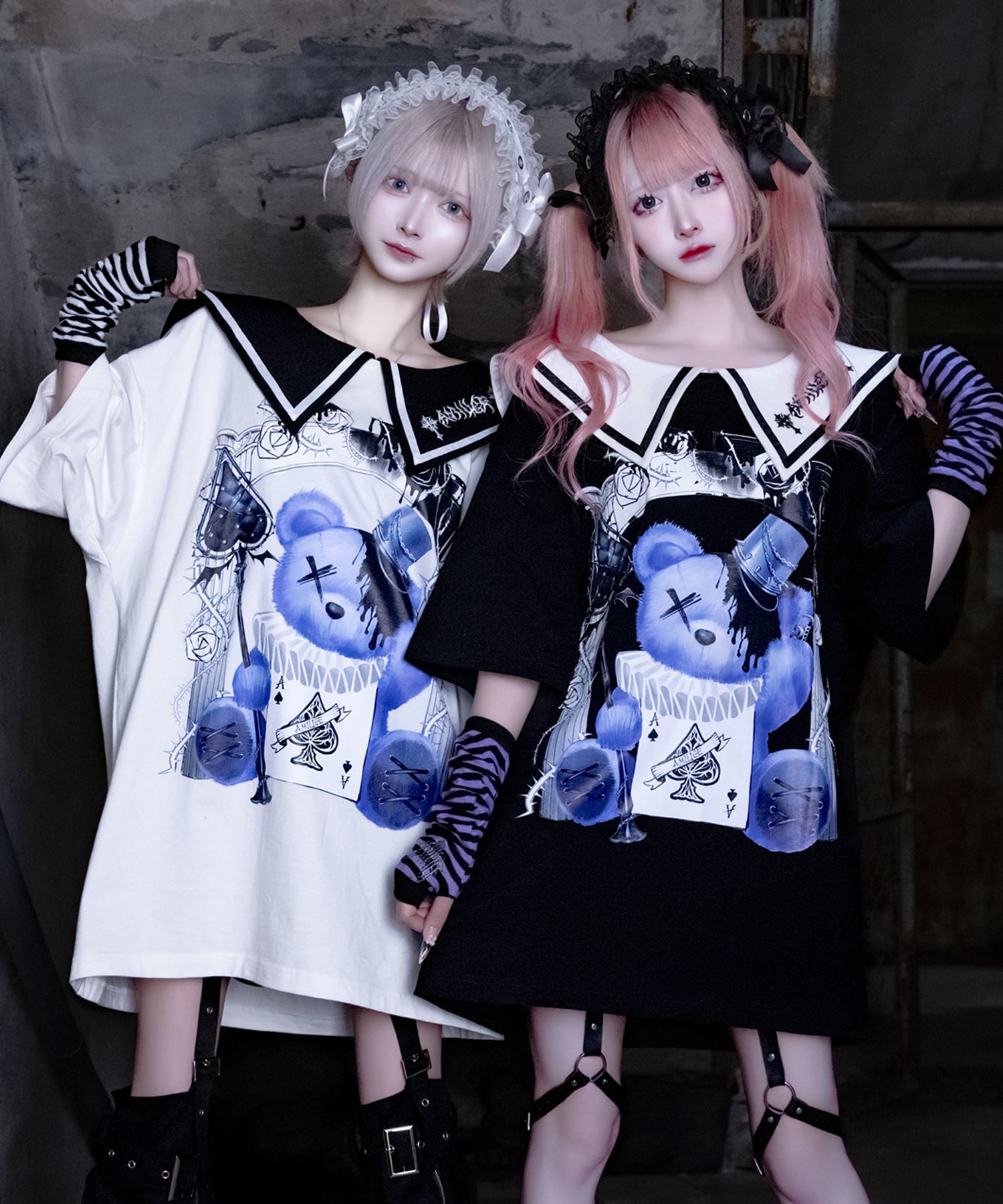 セーラーカラー半袖プリントTシャツ– A AM STUDIO