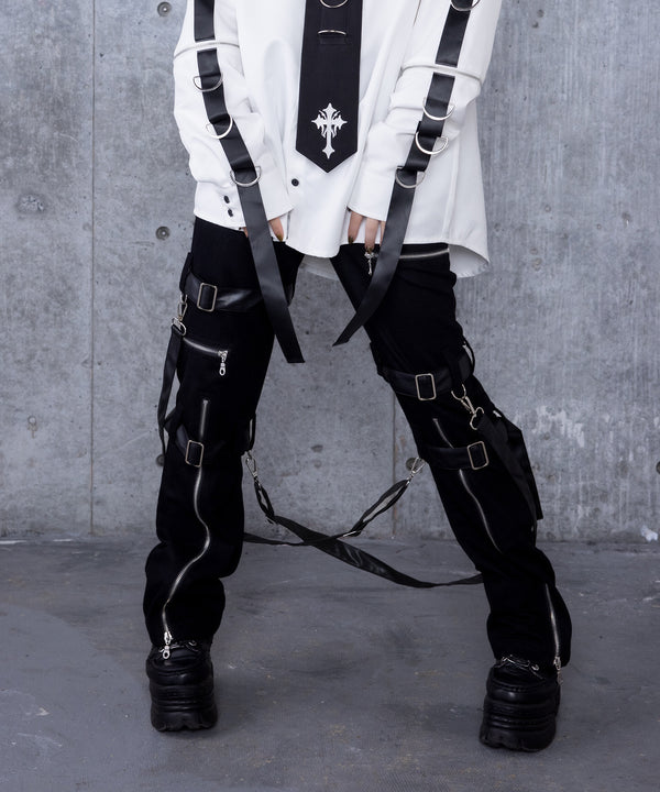 サスペンダーベルトZIPパンツSサイズ　Amilige サスペンダーベルトZIPパンツ– A AM STUDIO
