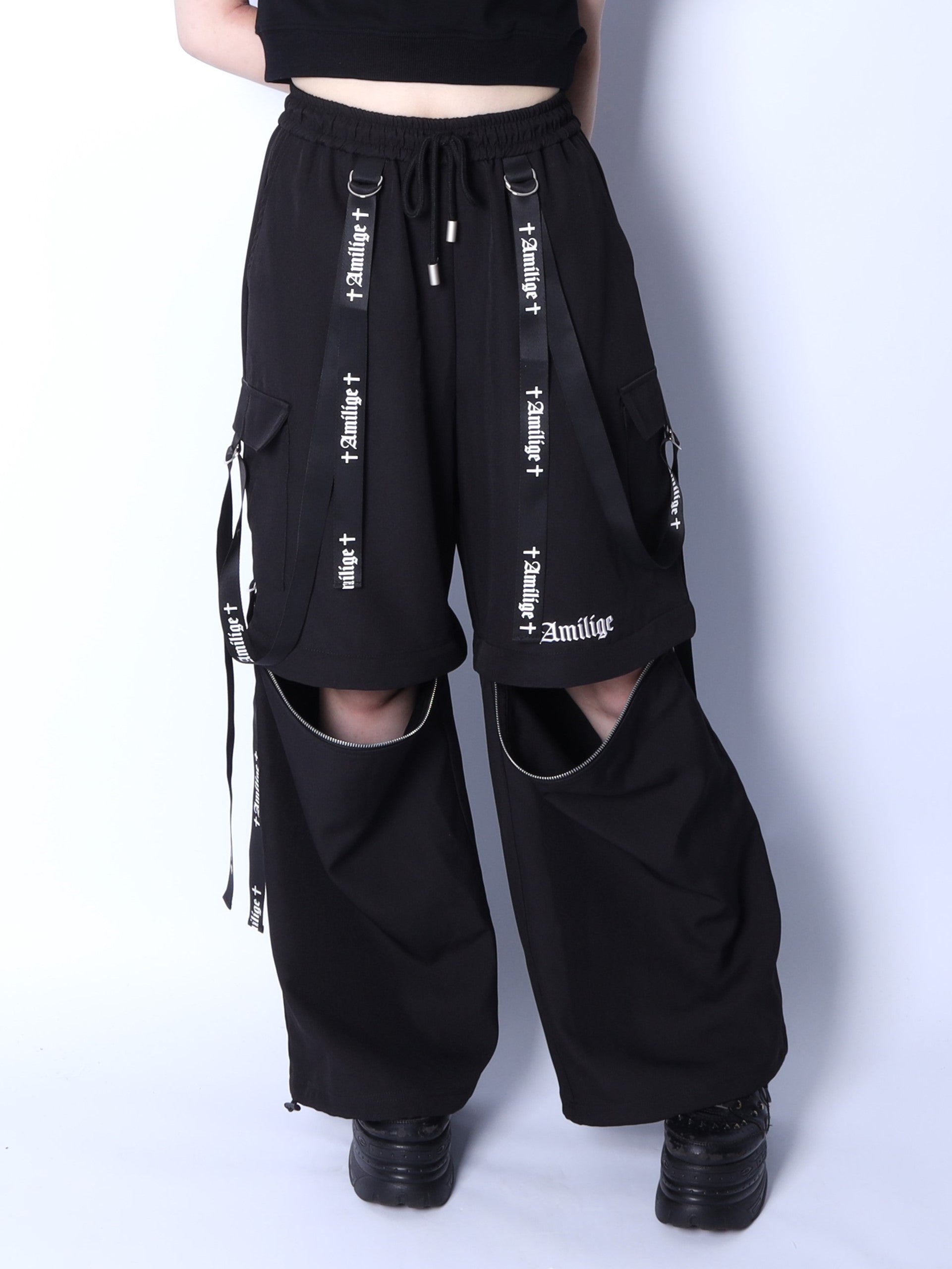 デザインテープワイドパンツ– A AM STUDIO