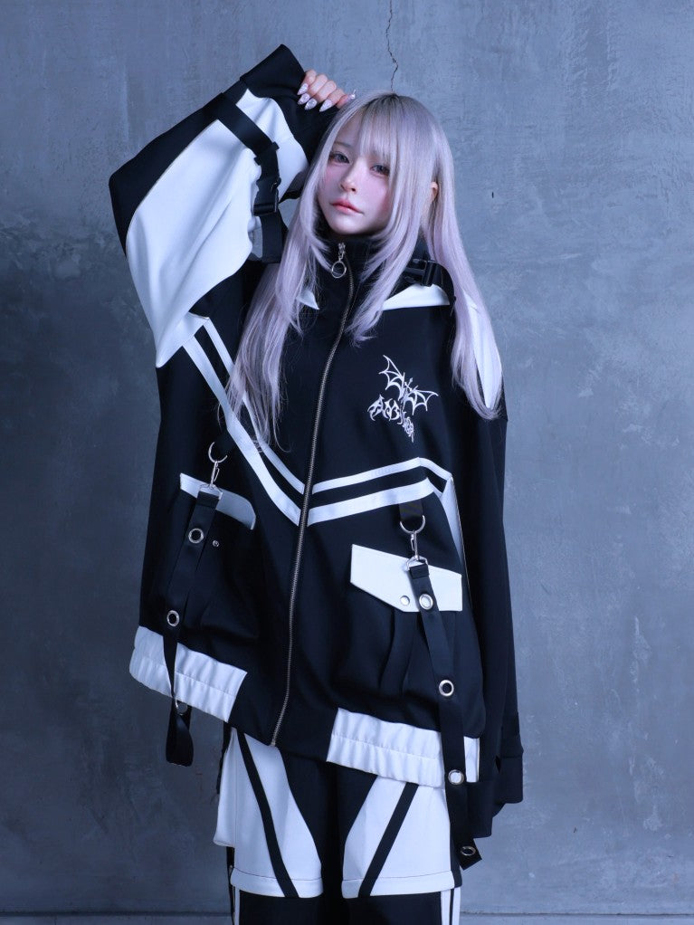 コウモリクロスバイカラージャージトップス– A AM STUDIO