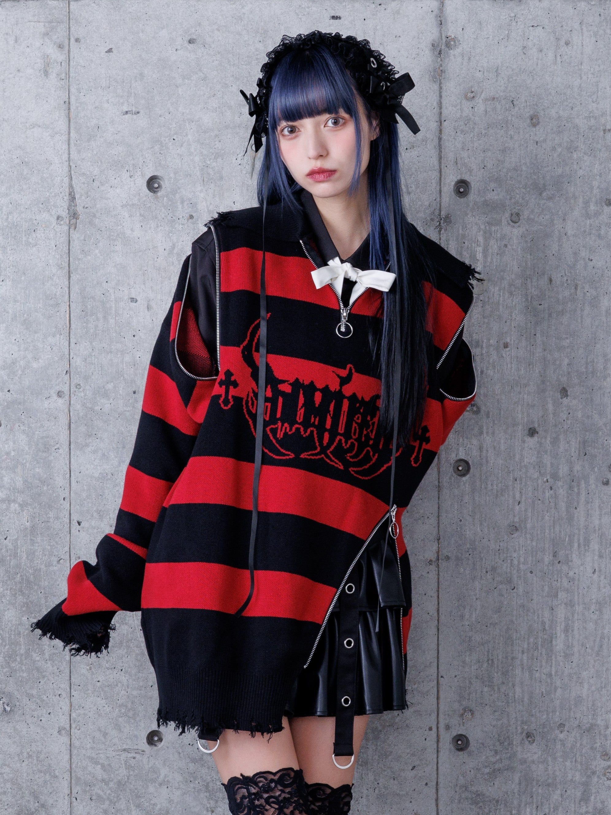 クロスAmilige変形ZIPニット– A AM STUDIO