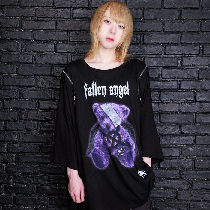 Amilige(アミリージュ)公式通販サイト｜地雷系 病みかわ ユニセックス fallen angel ZIPプリントTシャツ くま クマ– A AM  STUDIO